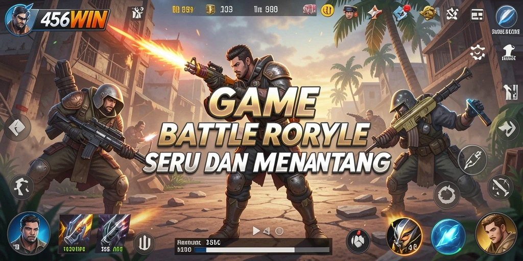 Screenshot gameplay 456WIN menampilkan aksi Battle Royale yang mendebarkan.