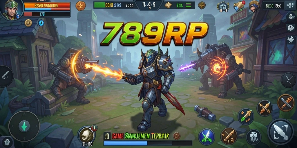 Screenshot utama 789RP menampilkan aksi strategis gameplay SLG.