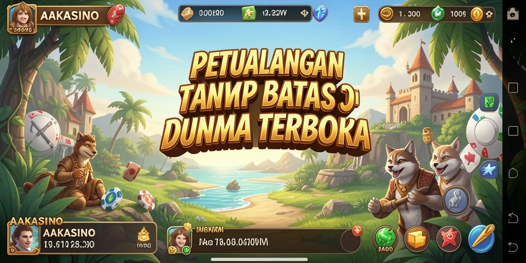 Tampilan permainan AAKASINO dengan karakter dan lingkungan Open World yang memukau.