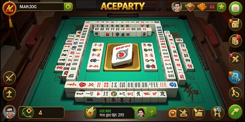 Tampilan grafik menarik dari gameplay Mahjong ACEPARTY.