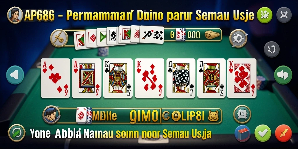 Tampilan gameplay Domino yang seru dan interaktif.