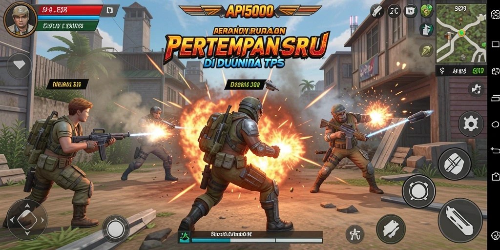 Tampilan gameplay seru dalam API5000 dengan aksi menembak yang mendebarkan.