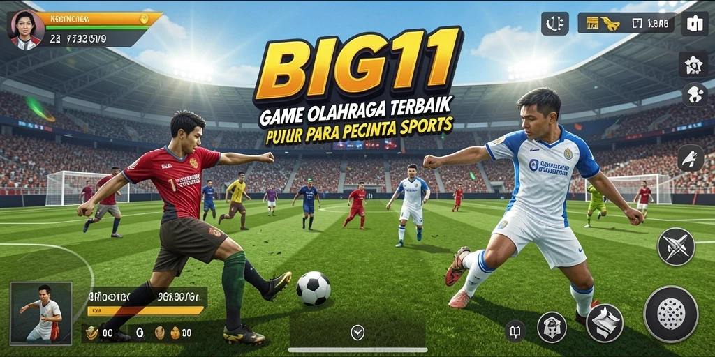 Tampilan gameplay seru dalam BIG11 dengan aksi olahraga yang mendebarkan.