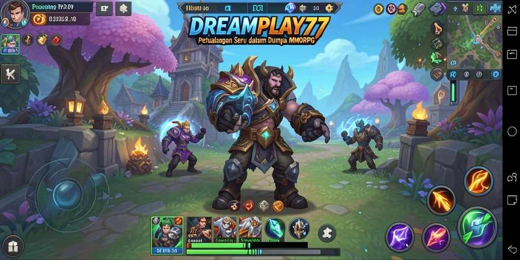Tampilan gameplay seru dalam petualangan MMORPG yang mendebarkan.