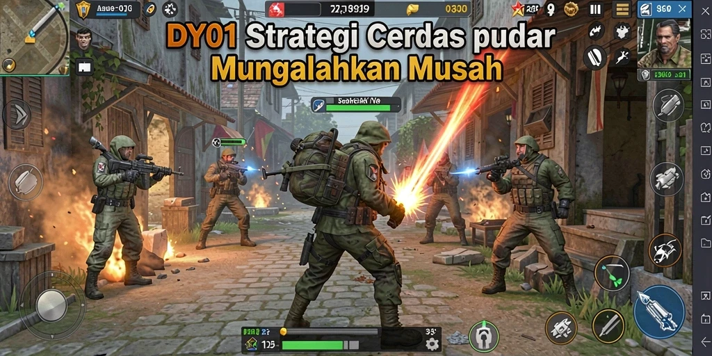 Screenshot menunjukkan aksi mendebarkan dalam gameplay Strategy.