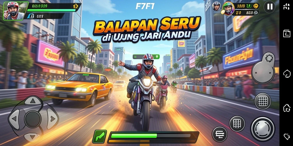 Gameplay balapan yang menegangkan dan grafis yang memukau.