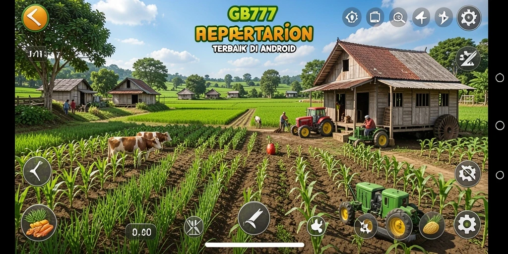 Tangkapan layar menampilkan gameplay seru di GB777 dengan lahan pertanian yang subur.