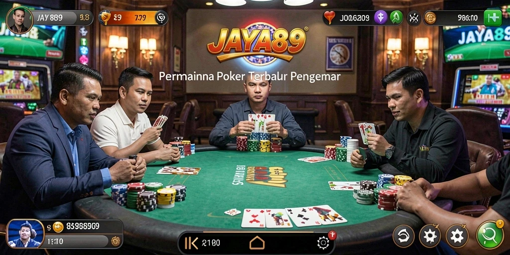 Tampilan gameplay Poker yang seru dan interaktif.
