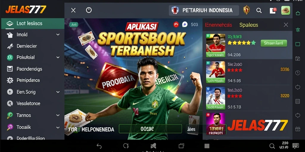 Tampilan antarmuka aplikasi JELAS777 yang menarik dan mudah digunakan.
