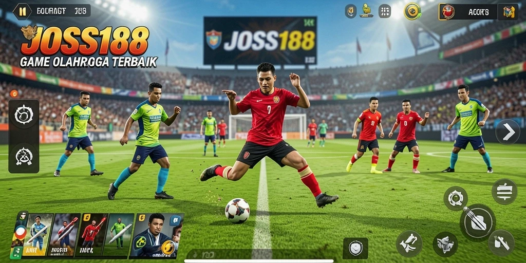 Screenshot JOSS188 menampilkan aksi seru dalam permainan olahraga.