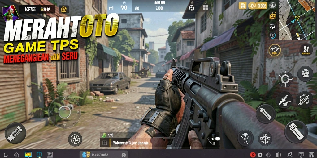 Tangkapan layar menunjukkan gameplay intens sebuah pertempuran TPS.