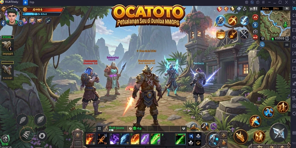 Tampilan gameplay menarik di dunia MMORPG OCATOTO.