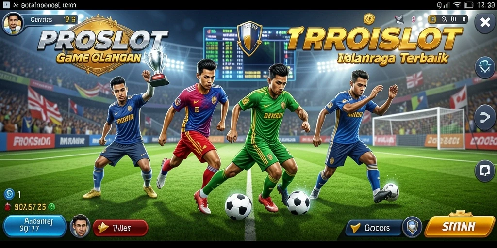 Tampilan gameplay PROSLOT dengan aksi olahraga seru.