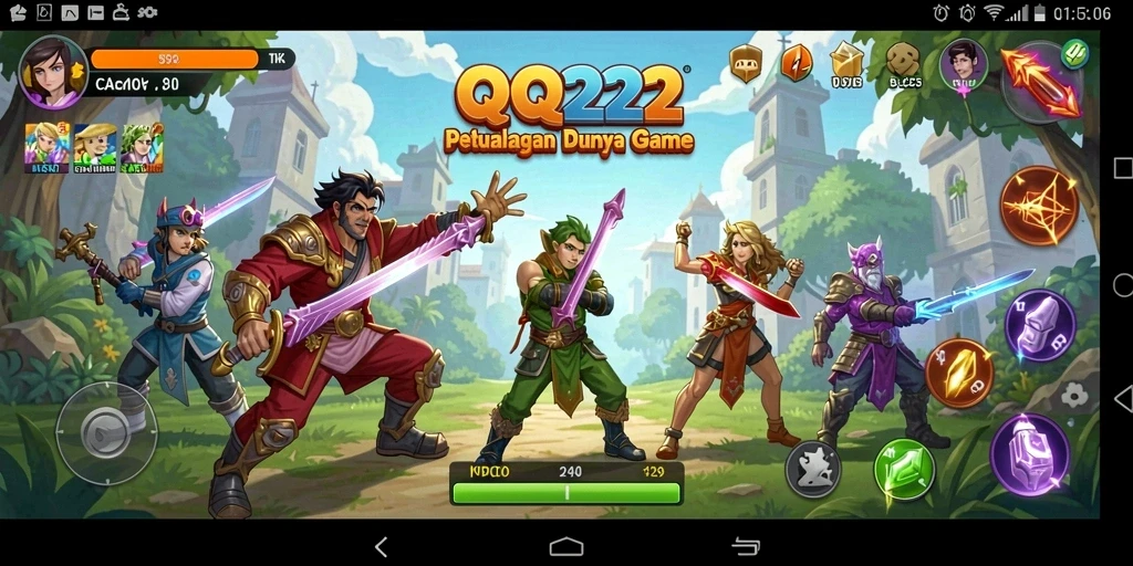Tampilan menarik dari gameplay petualangan seru di QQ222.