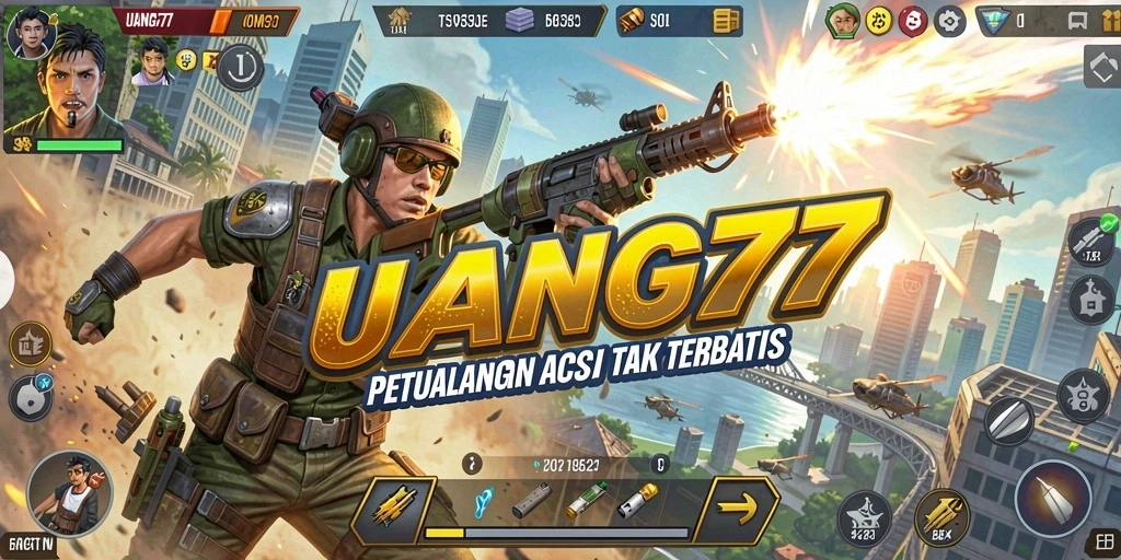 Tampilan gameplay UANG77 yang penuh aksi dan seru.