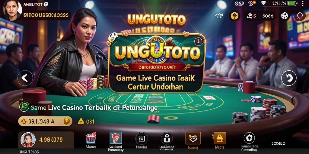 Tampilan gameplay Live Casino yang menarik dan mendebarkan di UNGUTOTO.